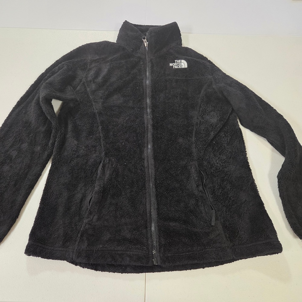 The North Face Girls XL Black Osito Full Zip High Pile Fleece Jacket Mock Neck
